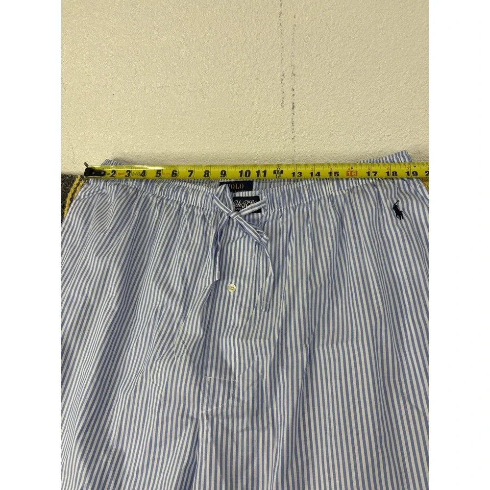 Polo Ralph Lauren Pajama Pants Mens 1XLT Blue/White Striped Lounge Sleepwear NWT